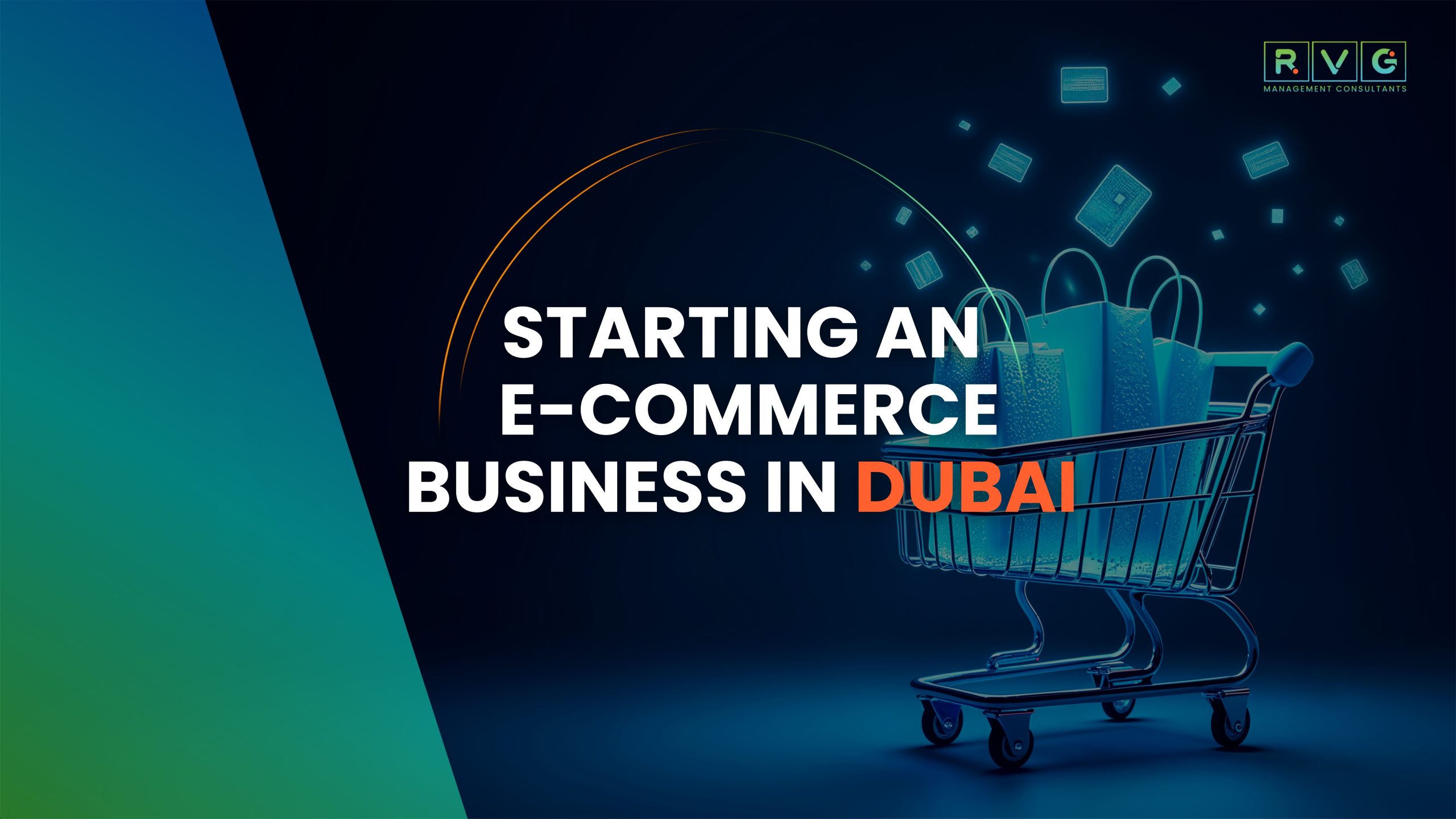 Entrepreneur managing an eCommerce business in Dubai with online shopping, digital marketing, and UAE business setup concept